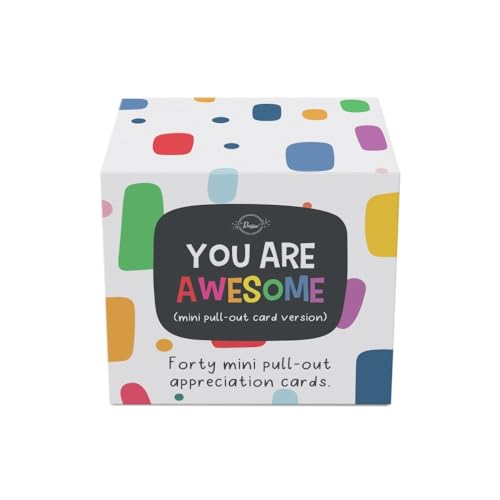 Dessie® 40 Motivational Cards with “You Are Awesome” Inspirational Messages, 2.5” x 2.5”