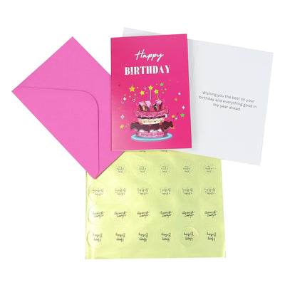 Dessie® 80 Happy Birthday Greeting Cards with Unique Designs and Birthday Wishes, 4”x 6”