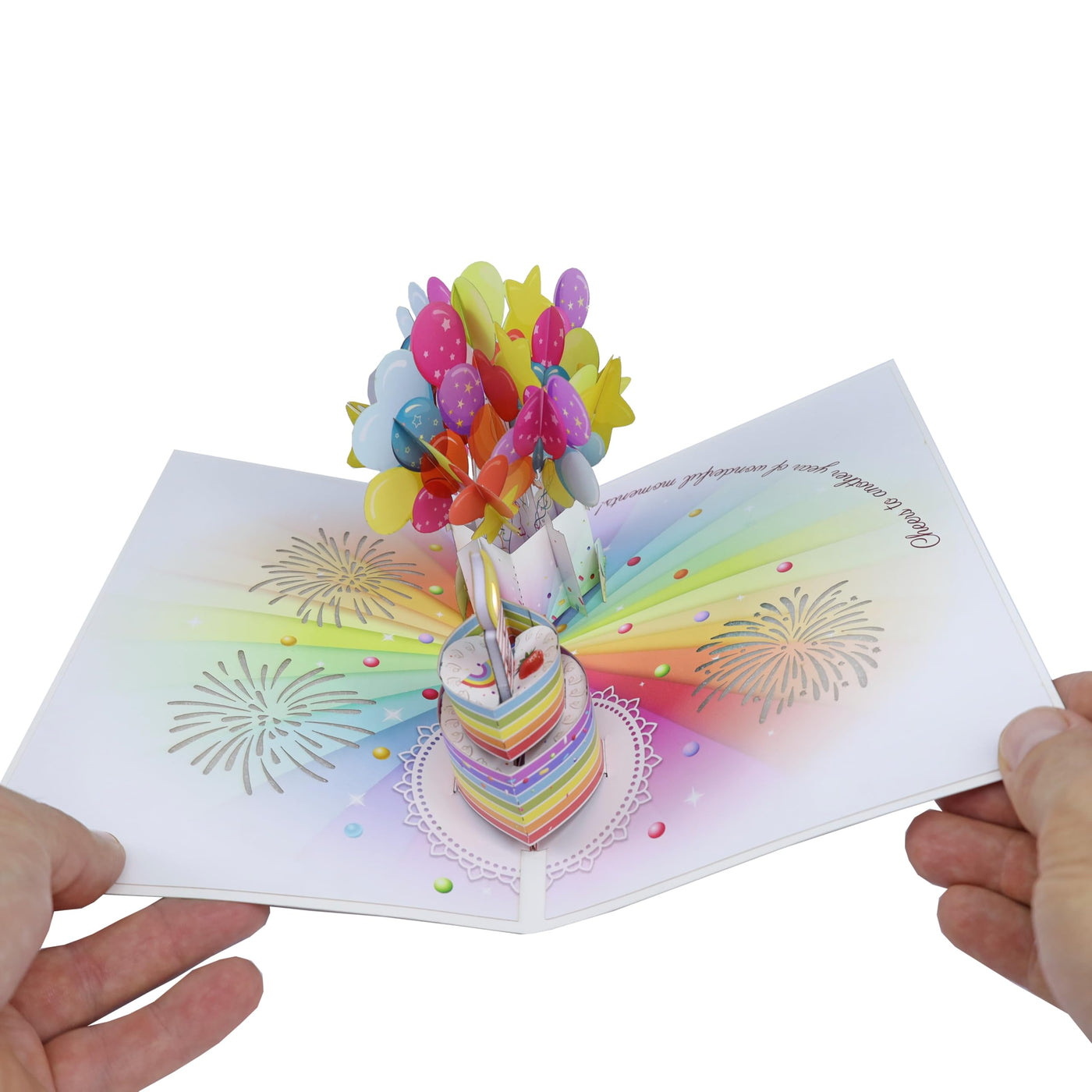 Dessie® Fun Surprise 3D Pop Up Happy Birthday Card with Music, Lights and Envelope 7” x 7”