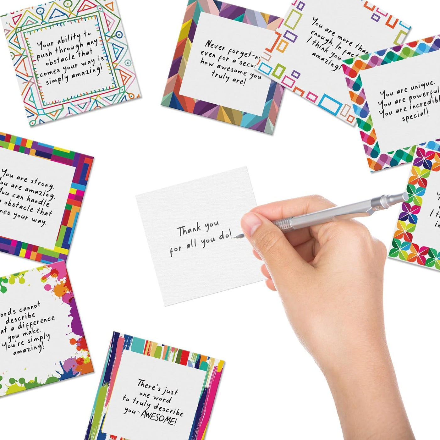 Dessie® 60 Inspirational Pocket Cards with You Are Awesome Message, 3.5” x 3.5”