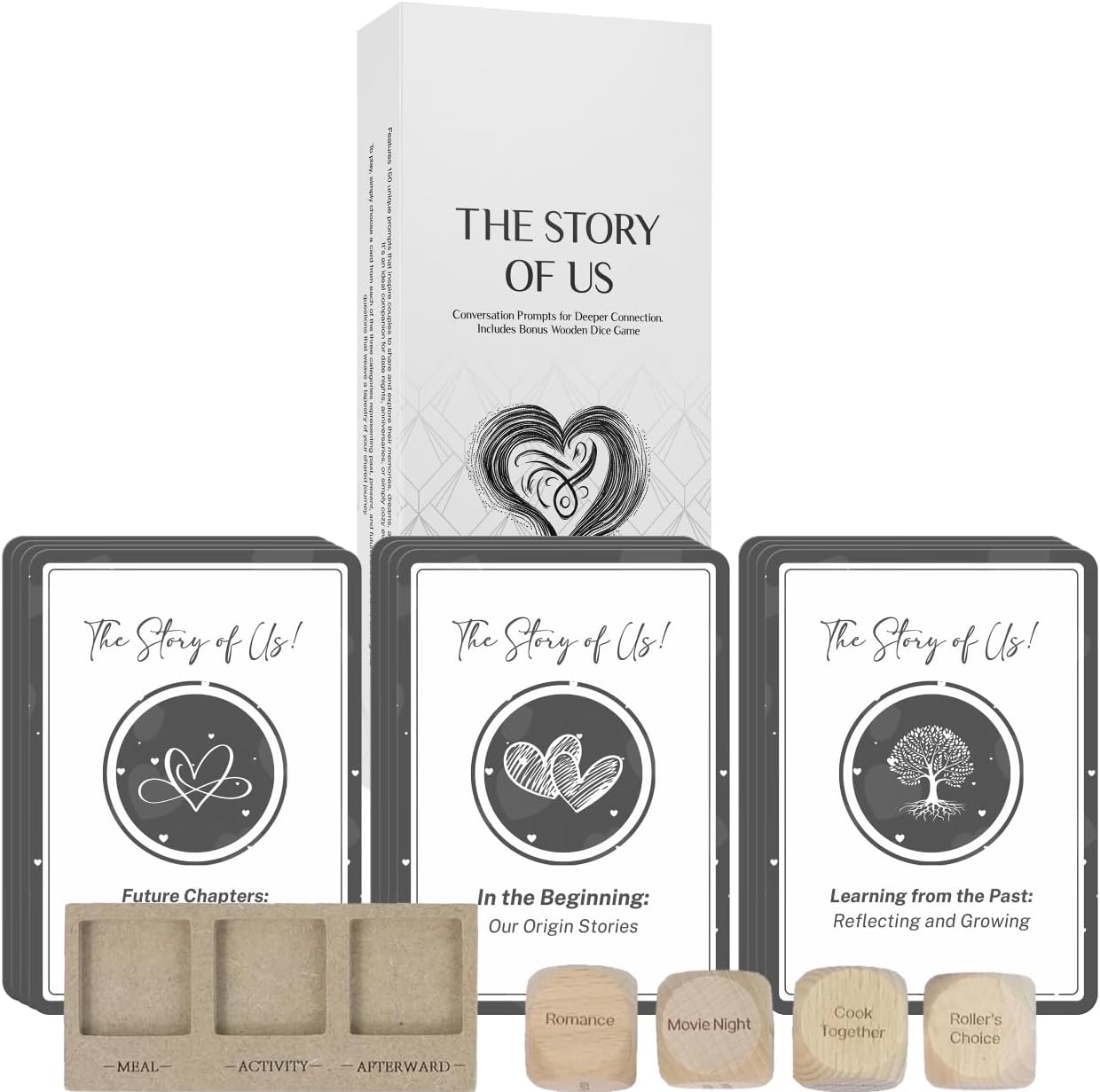 Dessie® The Story of Us Date Night Game Box with 150 Relationship Question Cards for Couples