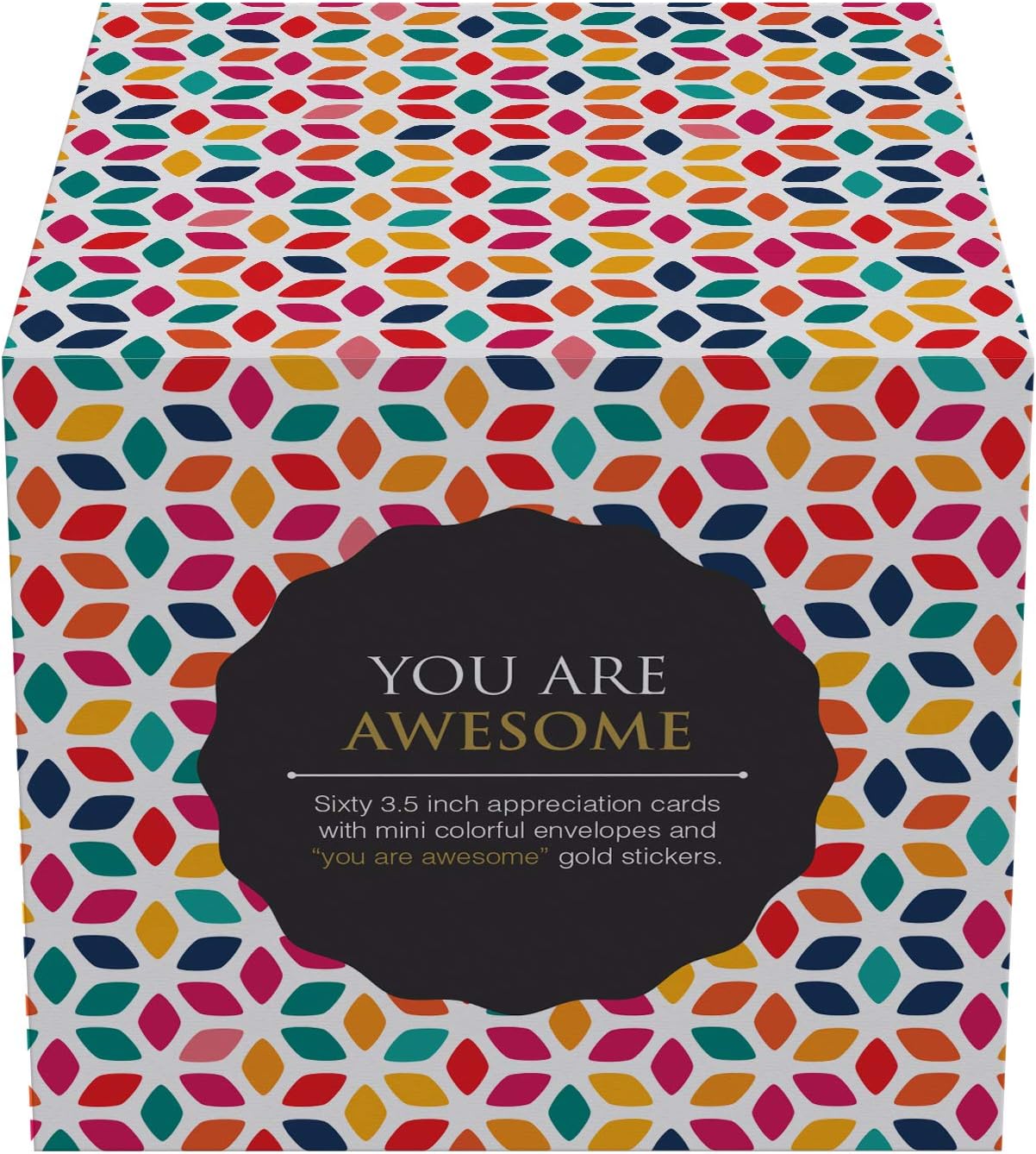 Dessie® 60 Inspirational Pocket Cards with You Are Awesome Message, 3.5” x 3.5”