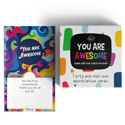 Dessie® 40 Motivational Cards with “You Are Awesome” Inspirational Messages, 2.5” x 2.5”