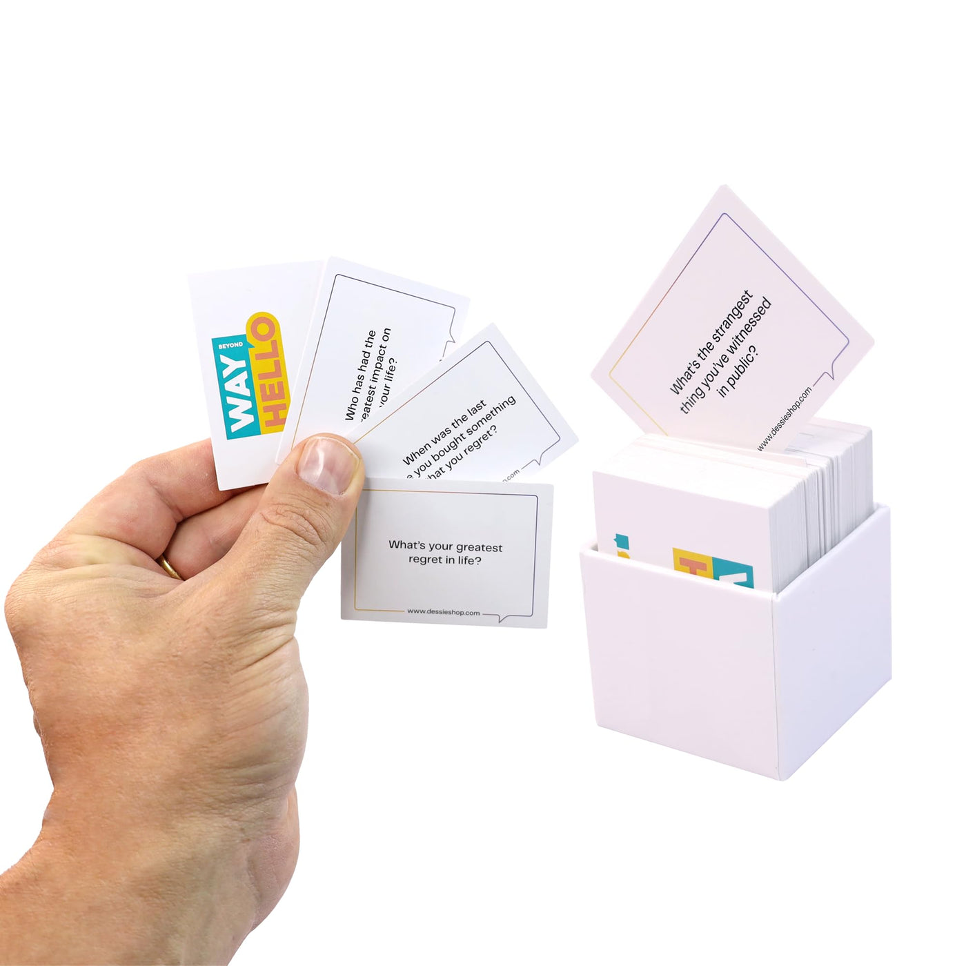 Dessie® Way Beyond Hello Get to Know You Questions Game with 120 Conversation Starter Cards