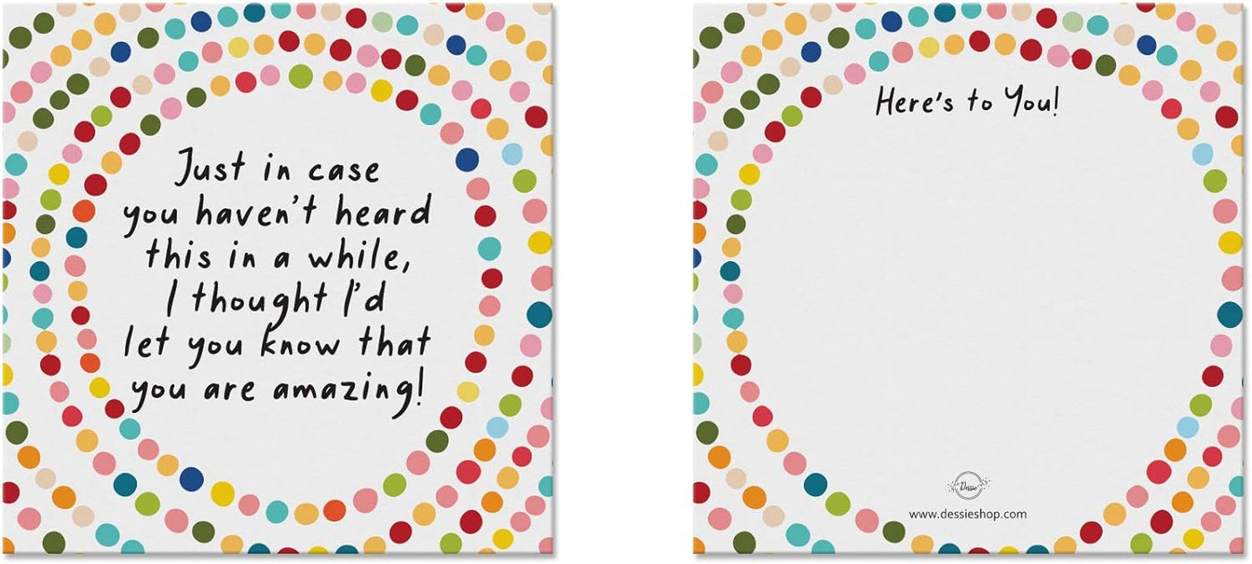 Dessie® 60 Inspirational Pocket Cards with You Are Awesome Message, 3.5” x 3.5”