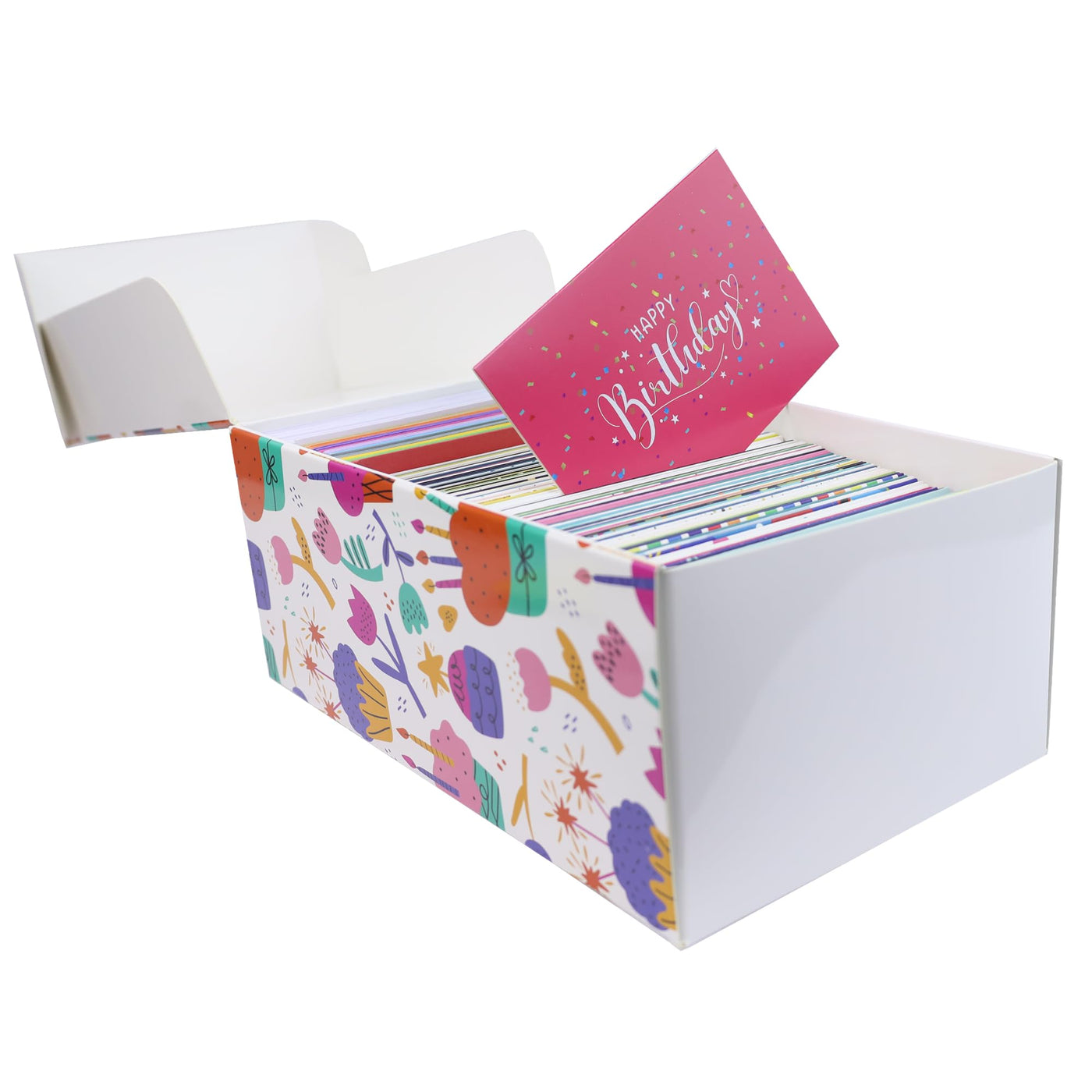 Dessie® 120 Happy Birthday Cards with Unique Designs and Birthday Wishes Inside, 4” x 6”