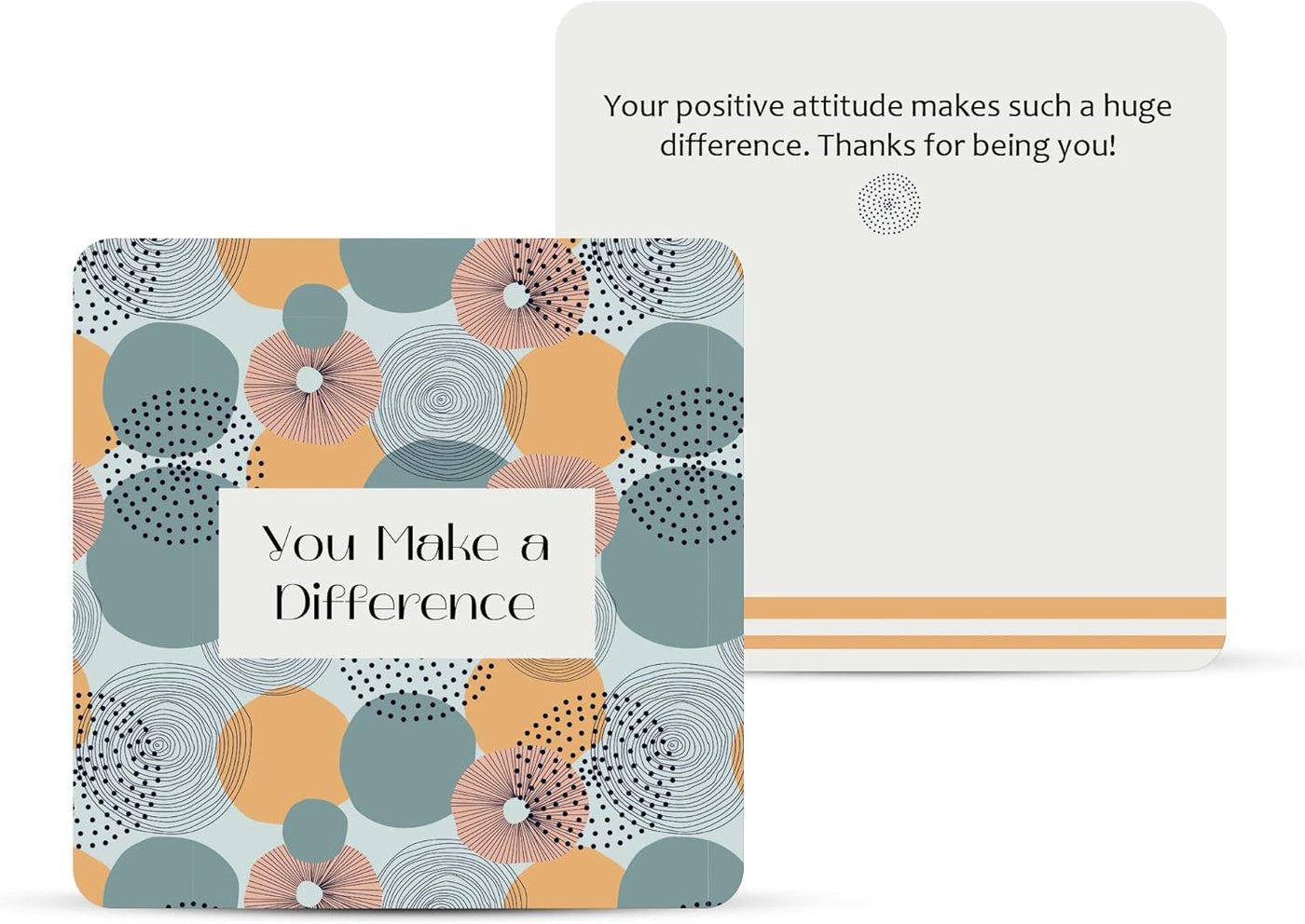 Dessie® 60 Inspirational Mini Cards with “You Make A Difference” Messages, 3.5” x 3.5”