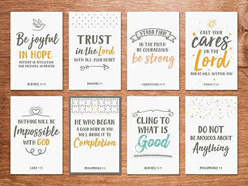 Dessie® 56 Inspirational Christian Cards with Uplifting Verses and Unique Designs, 5” x 7”