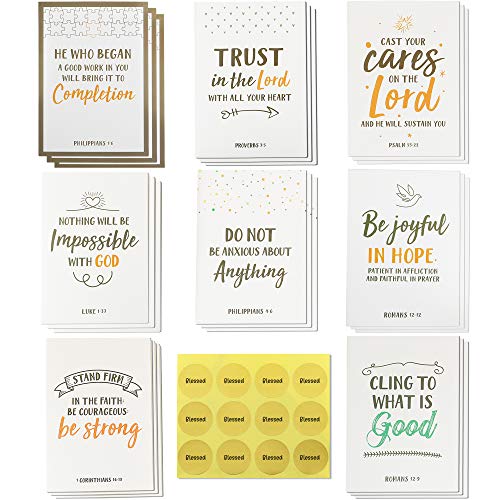 Dessie® 56 Inspirational Christian Cards with Uplifting Verses and Unique Designs, 5” x 7”