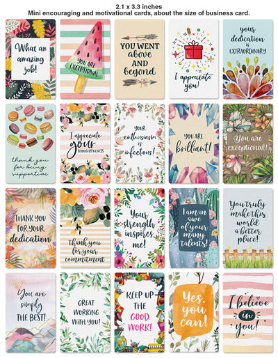 Dessie® 63 Motivational Cards with Unique Designs and Words of Encouragement, 2.1” x3.3”