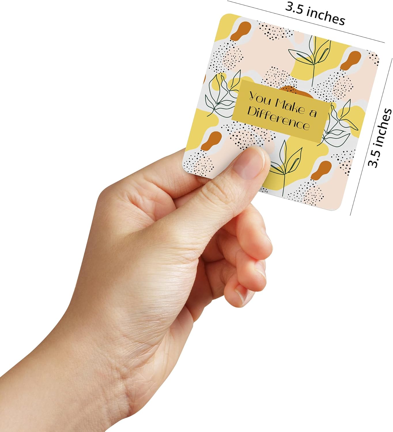 Dessie® 60 Inspirational Mini Cards with “You Make A Difference” Messages, 3.5” x 3.5”