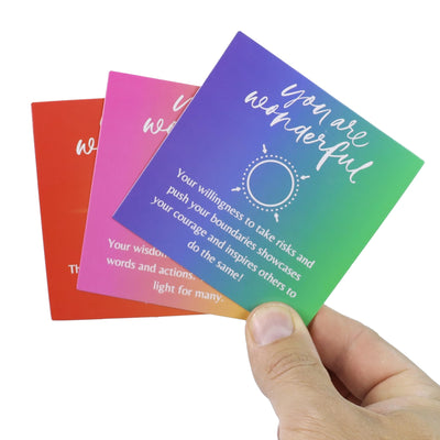 Dessie® 60 Unique Colorful You Are Wonderful Appreciation Cards with Envelopes 3.5” x 3.5”