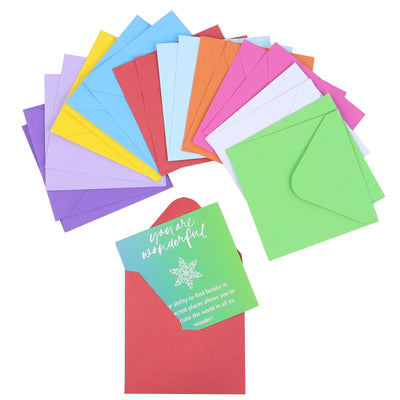 Dessie® 60 Unique Colorful You Are Wonderful Appreciation Cards with Envelopes 3.5” x 3.5”