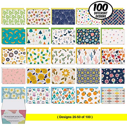 100 All Occasion Cards Assortment Box with Envelopes and Stickers
