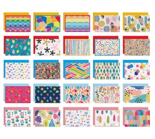 Dessie® 50 Blank Greeting Cards and Envelopes with Unique Designs for All Occasions, 4” x 6”