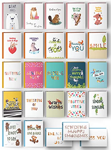 Dessie® 25 Thinking of You Cards with Unique Designs and Messages, 5” x 7”